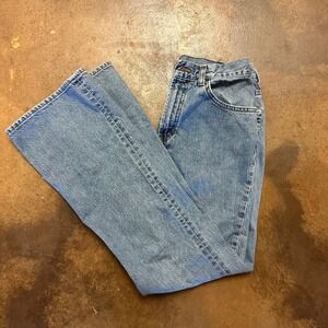 Vintage Style Gap Flare Jeans Light Wash Denim High Rise Women's Made in‎ USA